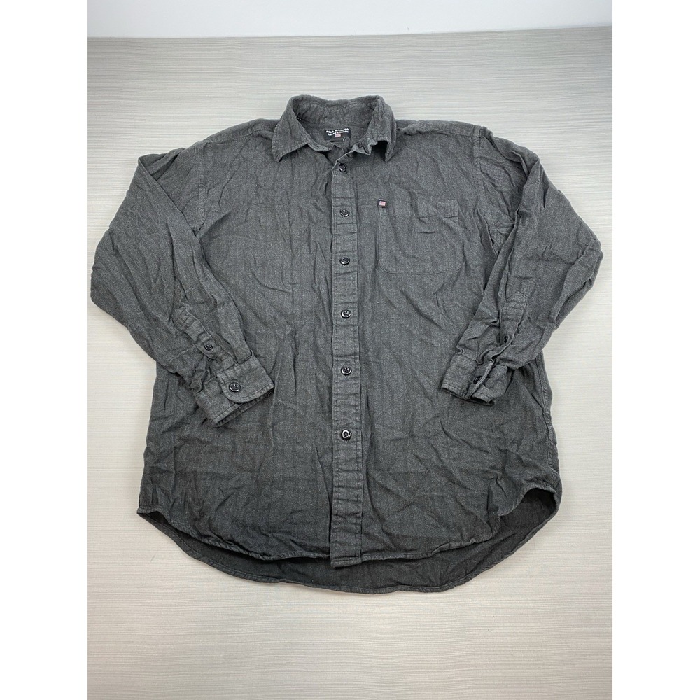 Polo Ralph Lauren Shirt‎ Mens Medium Black/Charcoal PRL Jeans Co Button Up